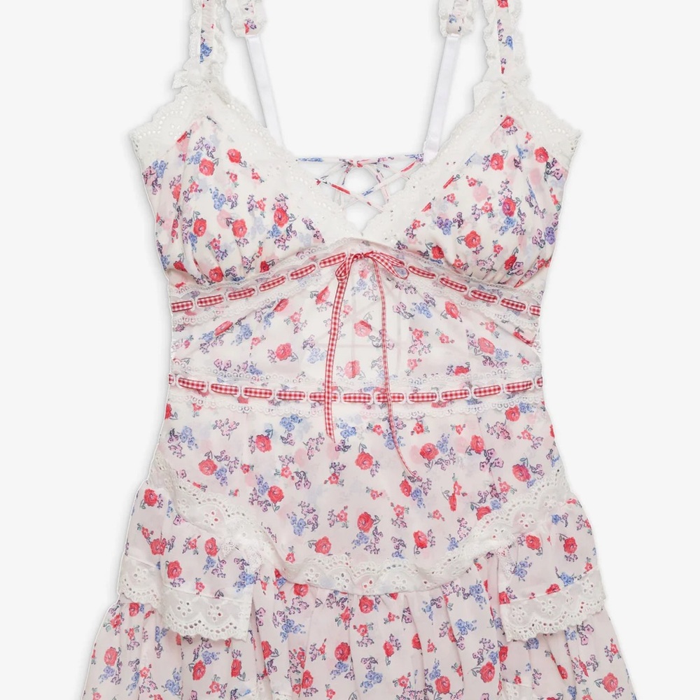 For Love & Lemons Ditsy Day Slip Mini Dress - NWT